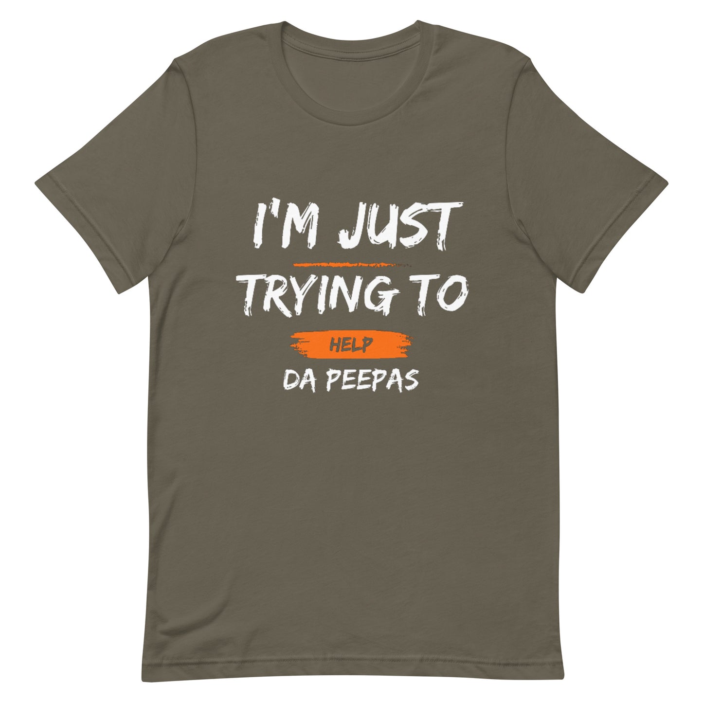 Help Da Peepas Orange Accent Unisex T-Shirt