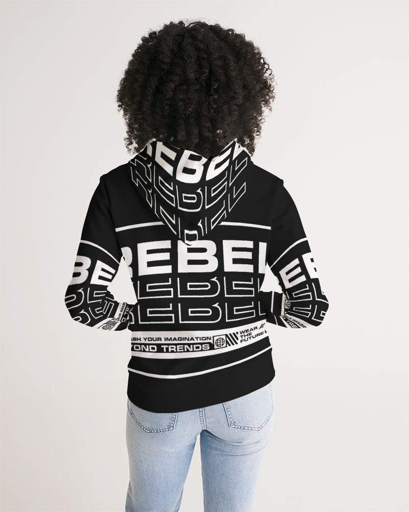 REBEL BEYOND TRENDS Women's All-Over Print Hoodie