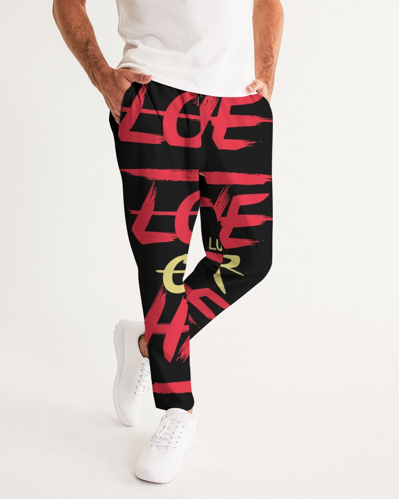 LOVE OVER HATE COLLECTION Men's Slim Fit Athletic Joggers