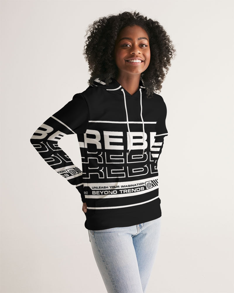 REBEL BEYOND TRENDS Women's All-Over Print Hoodie