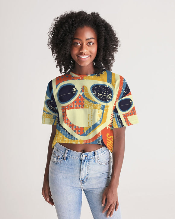 Young black woman wearing a crop top
