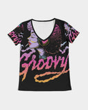 THE GROOVY COLLECTION Women's V-Neck Tee