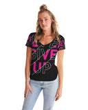 NEVER GIVE UP COLLECTION Women's V-Neck Tee