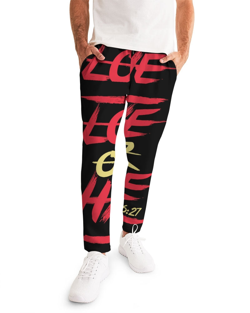 LOVE OVER HATE COLLECTION Men's Slim Fit Athletic Joggers