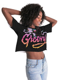 THE GROOVY COLLECTION Women's Lounge Cropped Tee